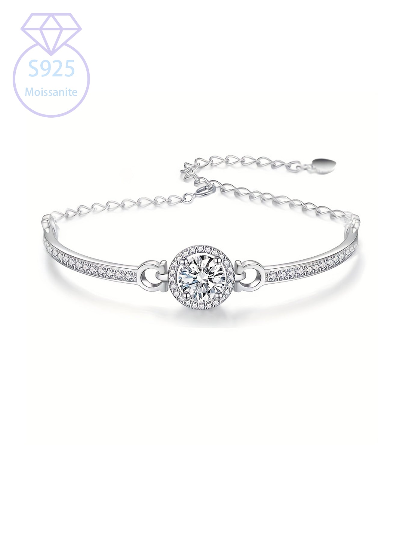 Wedding S925 1ct Moissanite Bracelets Advanced Unique Silver Collection