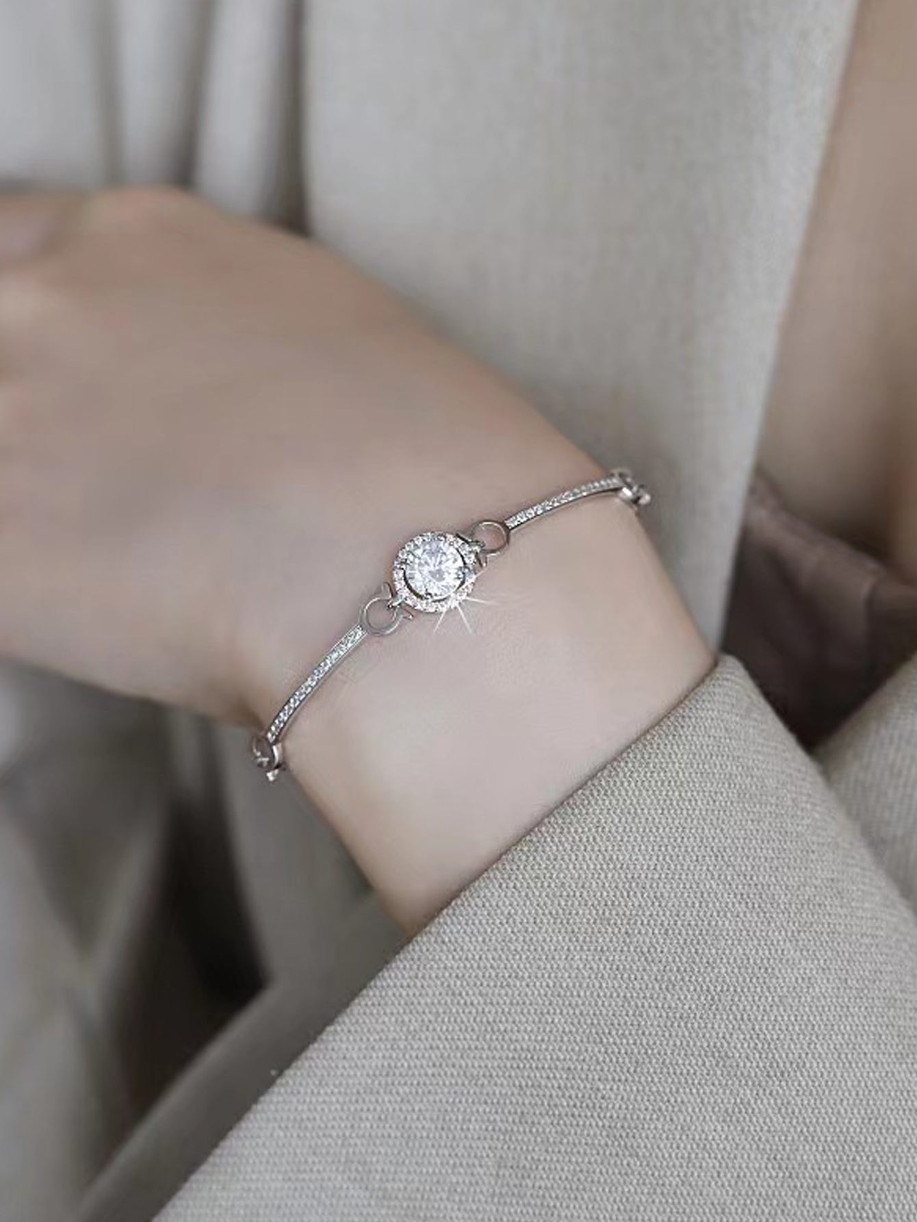 Wedding S925 1ct Moissanite Bracelets Advanced Unique Silver Collection