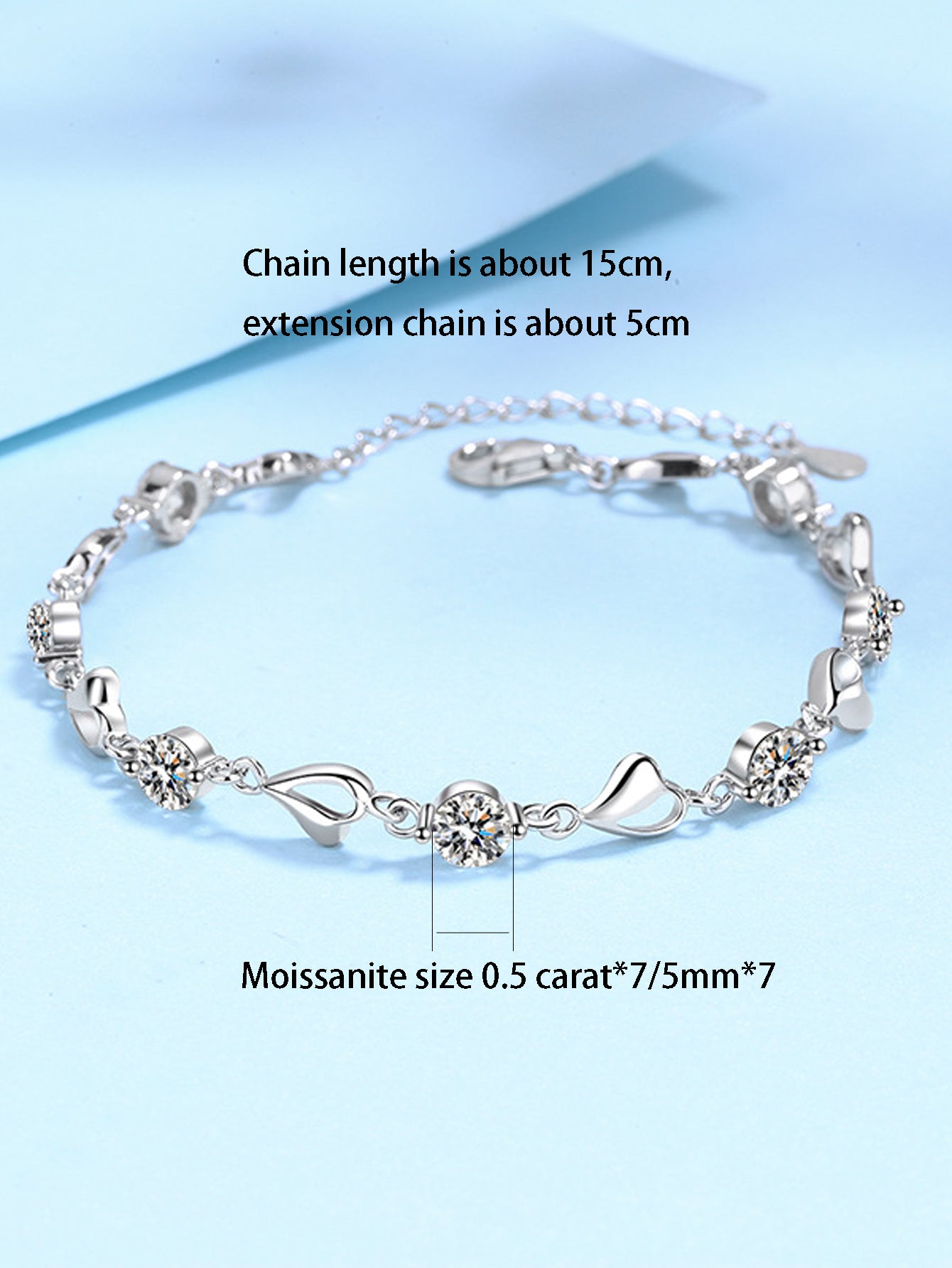 Elegant Women's 925 Sterling Silver Moissanite Gorgeous