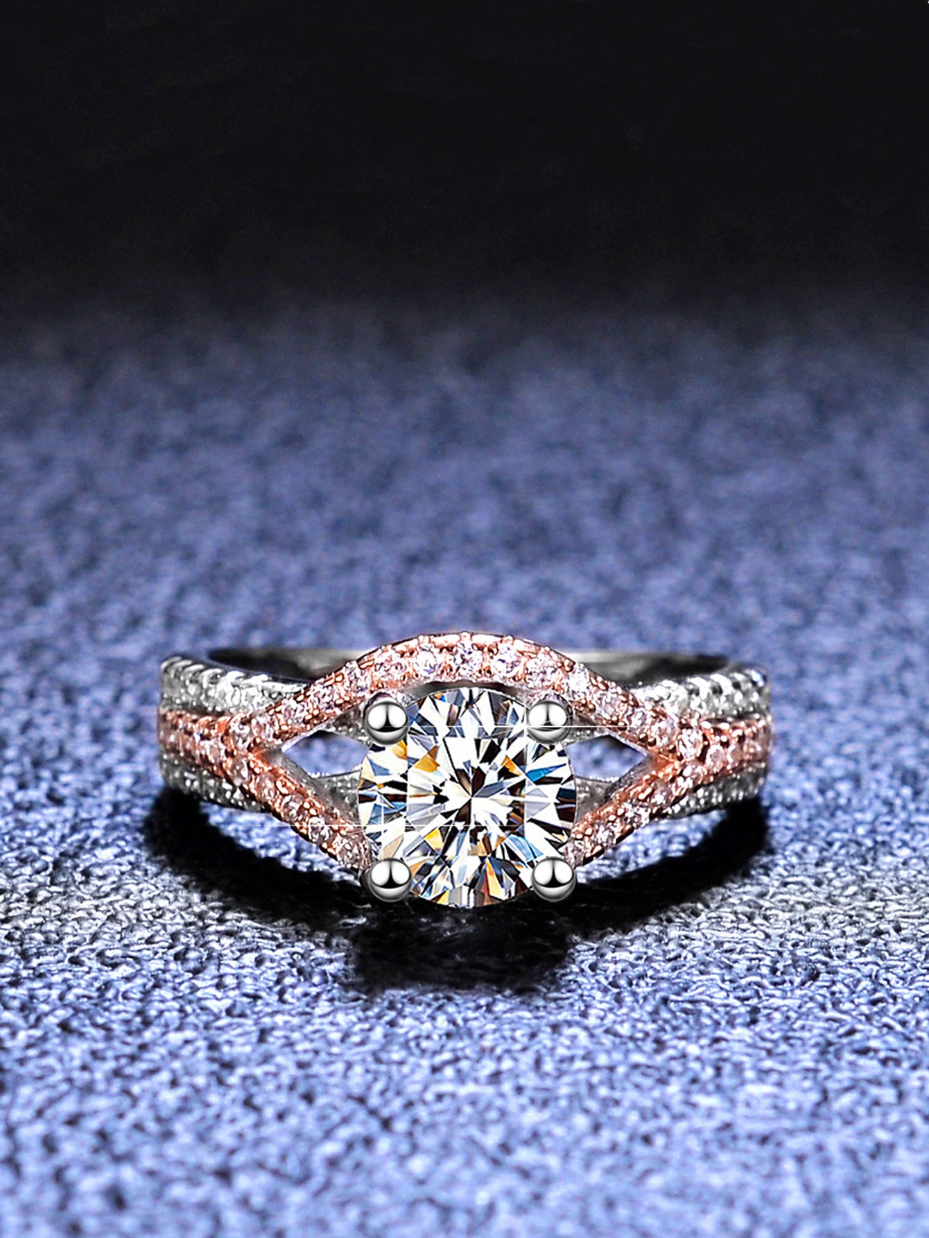 Trendy Moissanite Rings for Women S925 Silver Rings With Certificate