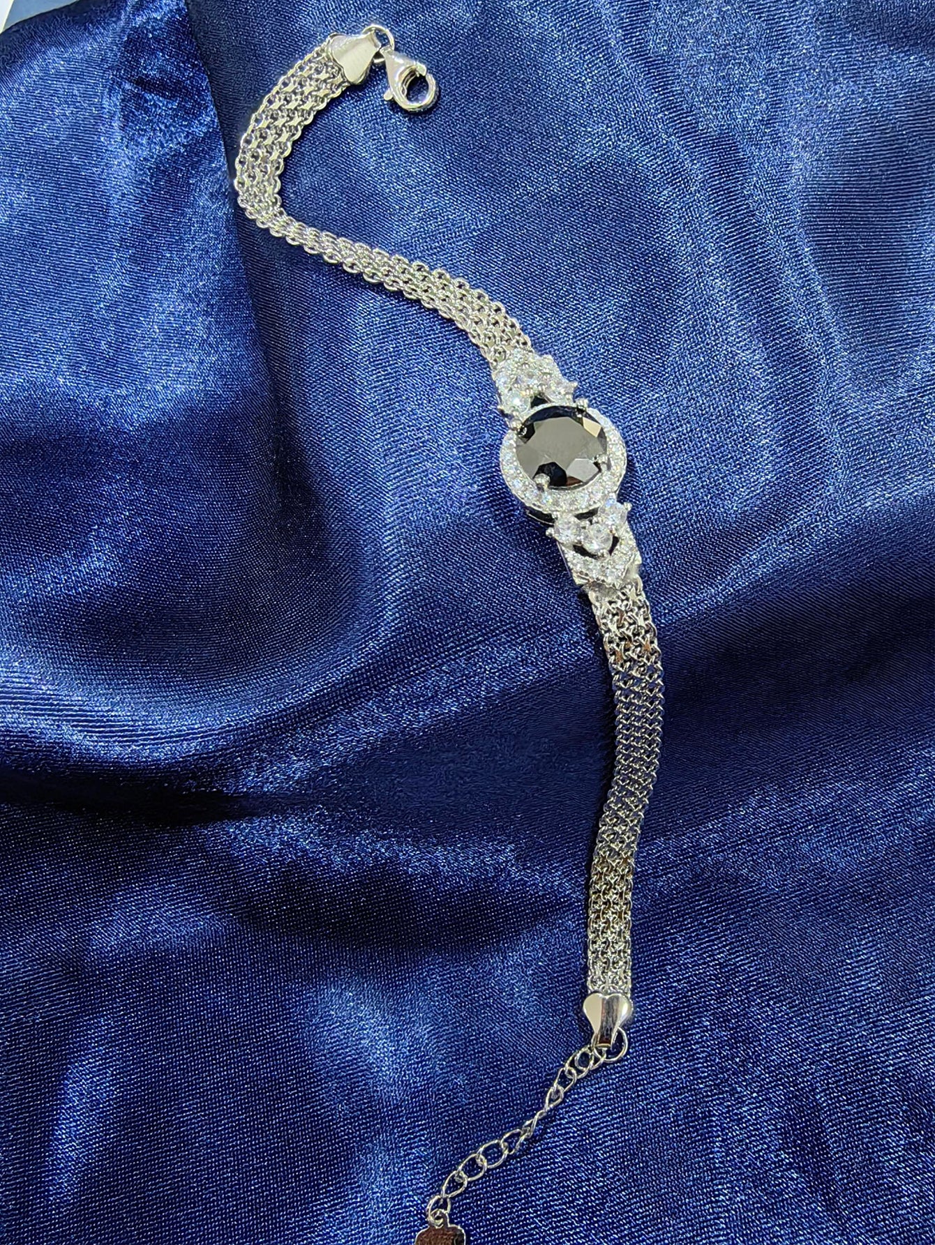 S925 Silver Moissanite Bracelet French Gentle Style Versatile Fashionable Accessory for Girlfriends Perfect Valentine's Day Gift, Length 16+3cm