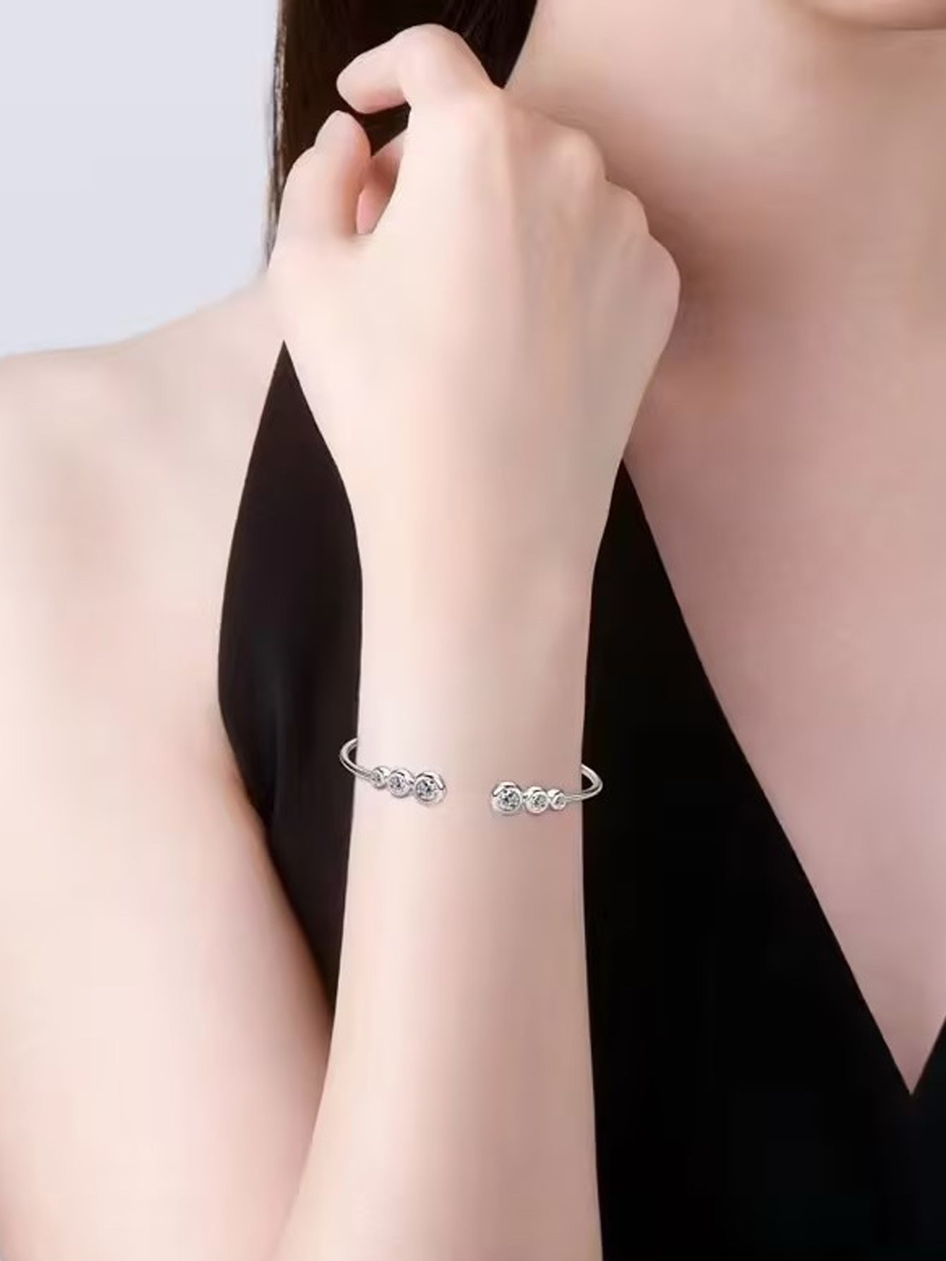 925 Sterling Silver Moissanite Bracelet Timeless Gift