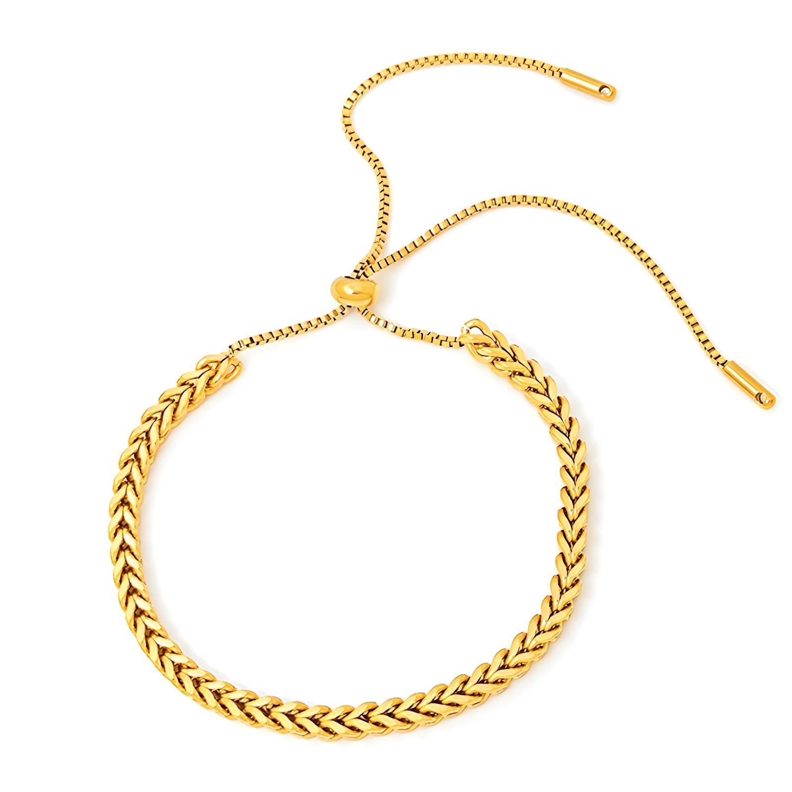 Waterproof Bracelet, 18K Gold Plated Steel
