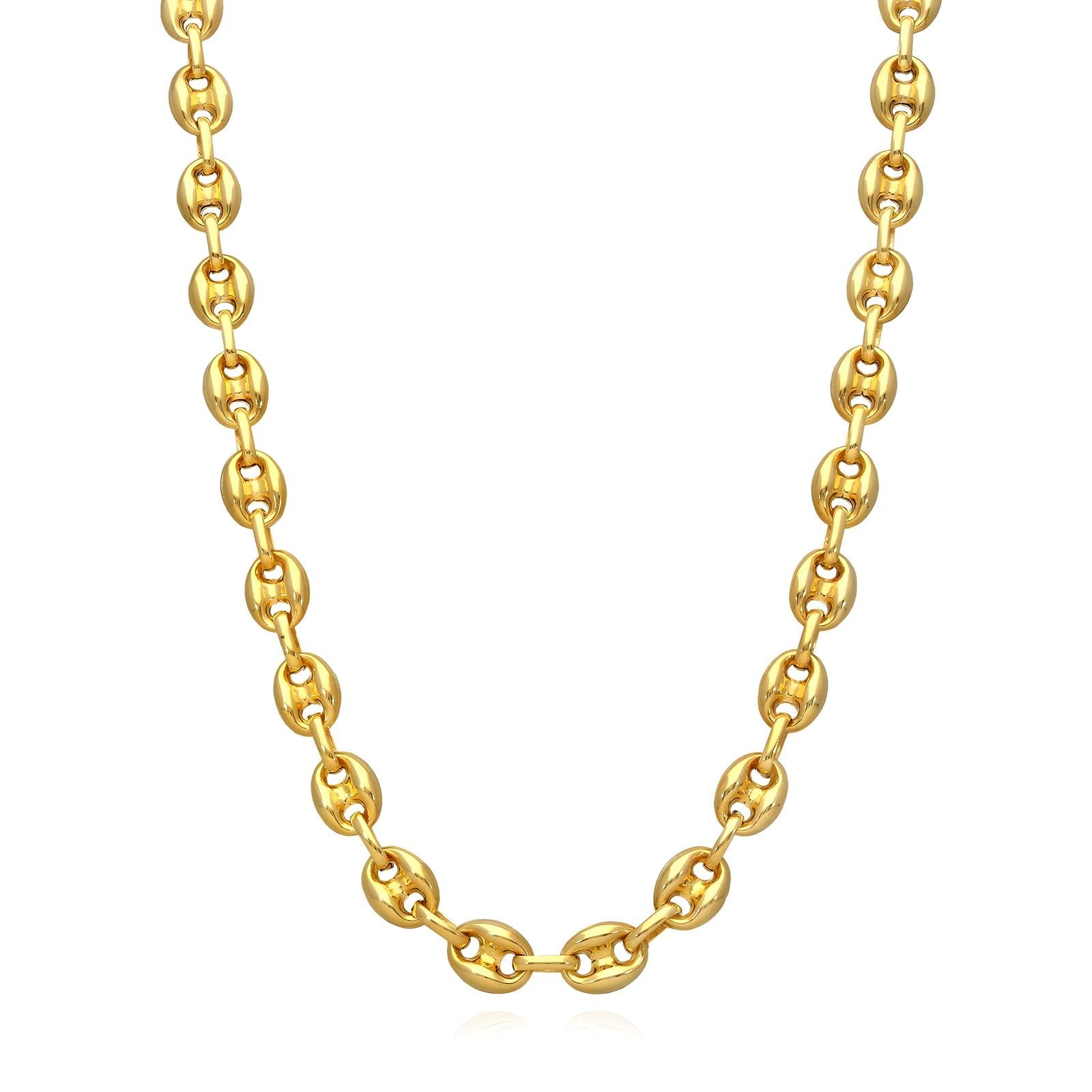 Waterproof Necklace, 18K Gold Plated Steel