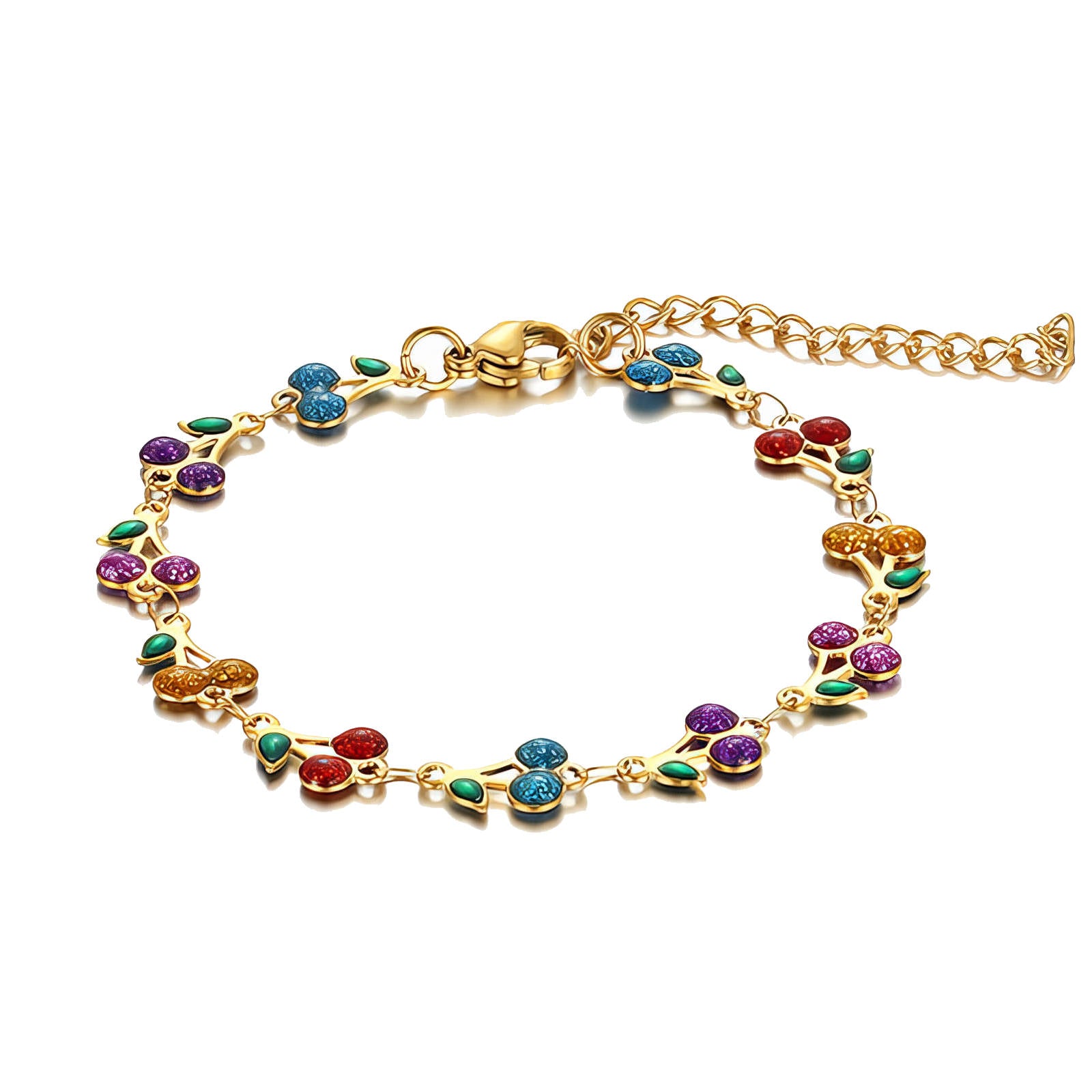"Cherry" Bracelet, 18K Gold Plated Steel