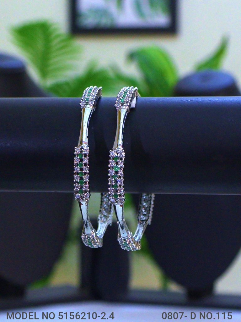 CZ Elegant Sparkle Bangle - Silver or Gold Colour