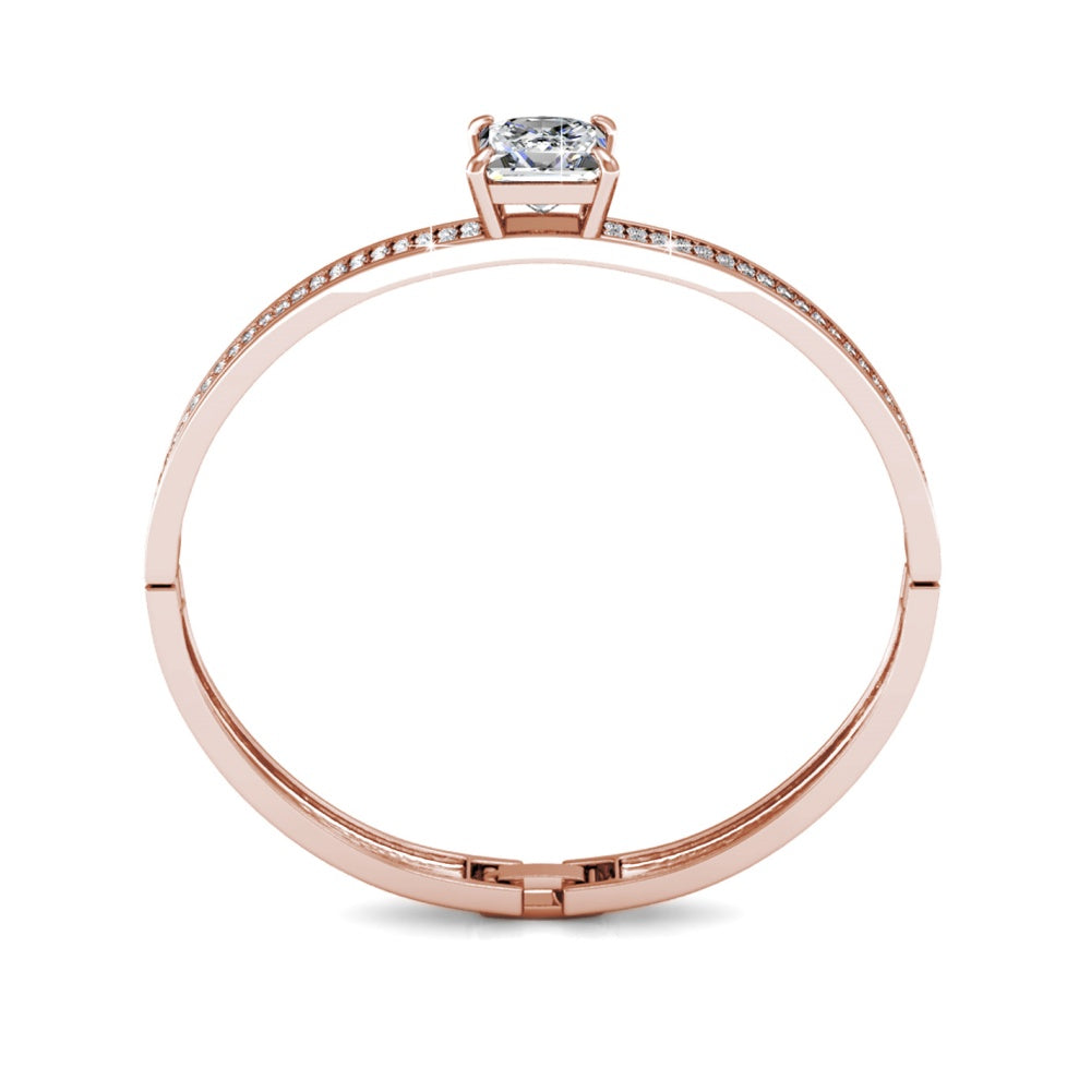 18k Rose Gold/White Gold Plated Bracelet Embellished with Swarovski Crystals