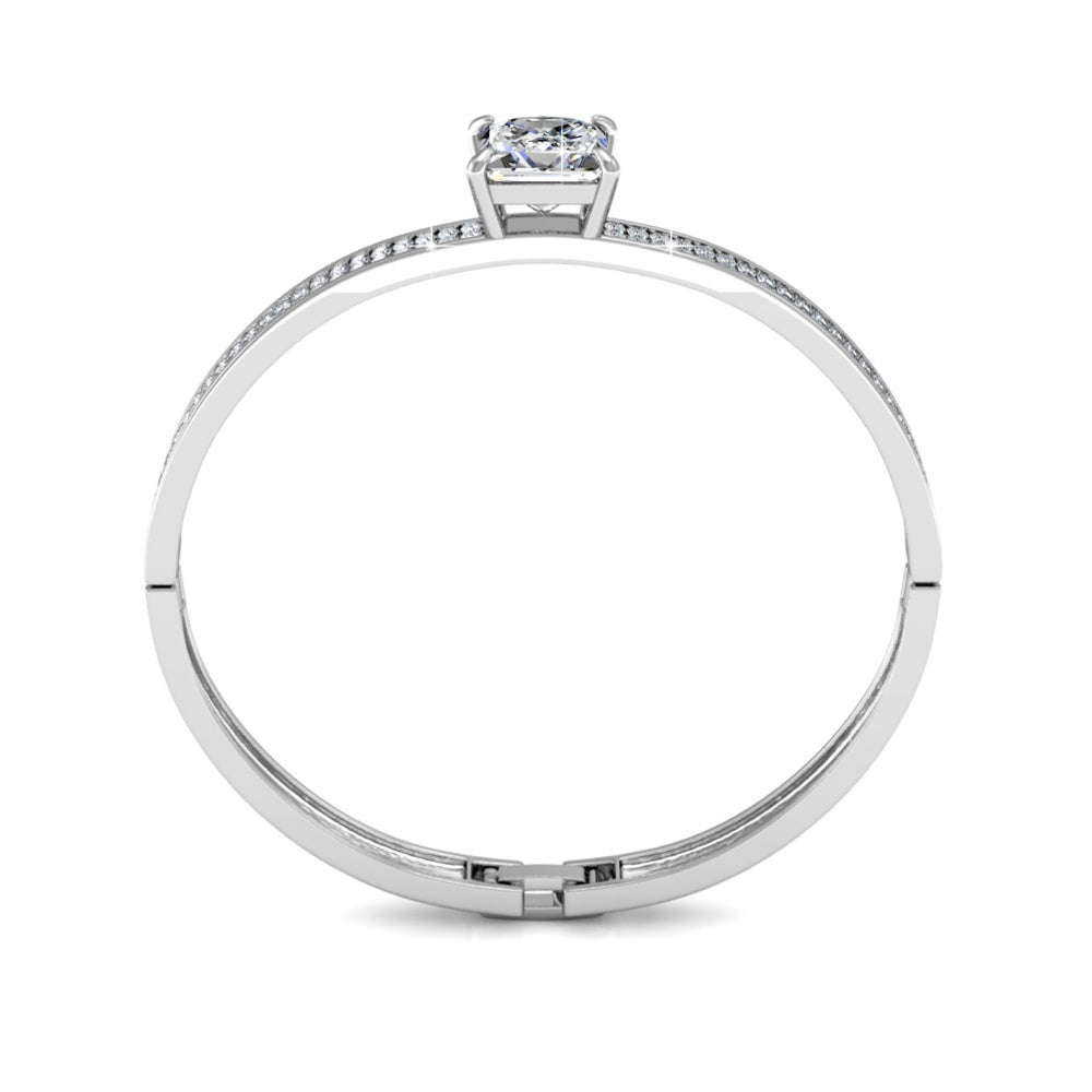 18k Rose Gold/White Gold Plated Bracelet Embellished with Swarovski Crystals