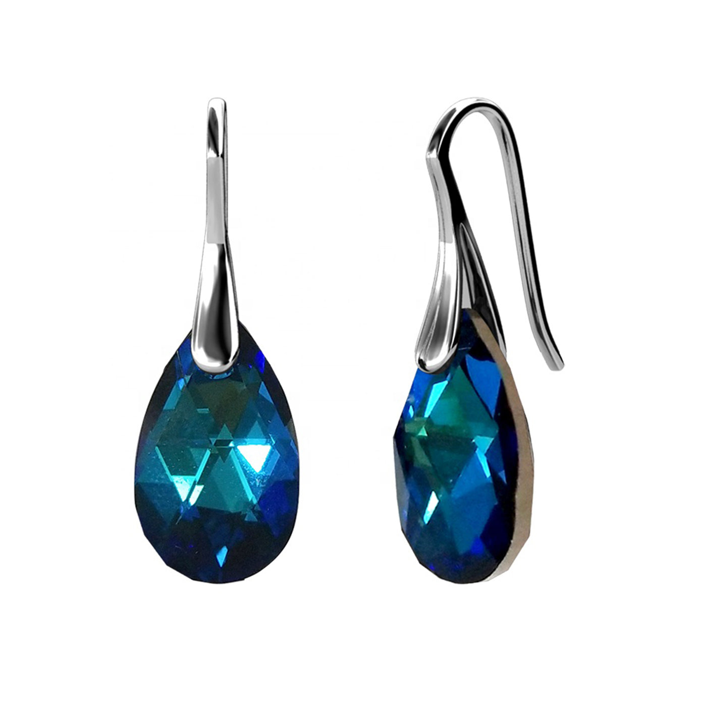 925 Silver Tear Drop Earrings Embellished with Swarovski ® Crystals