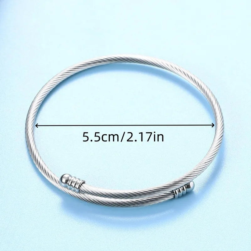 Casual Classic Style Circle Titanium Steel 18K Gold Plated Bangle