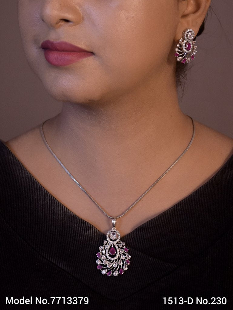 Handcrafted Classic Cz Pendant Necklace